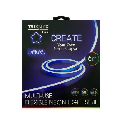 LED Rugalmas Szalag NEON LED/5V USB 1,8 m kék