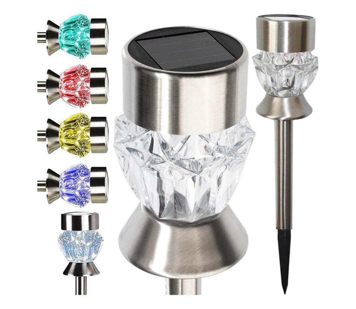 LED Solár lámpa CRYSTAL 2xLED