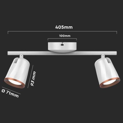 LED Spotlámpa 2xLED/5W/230V 4000K fehér