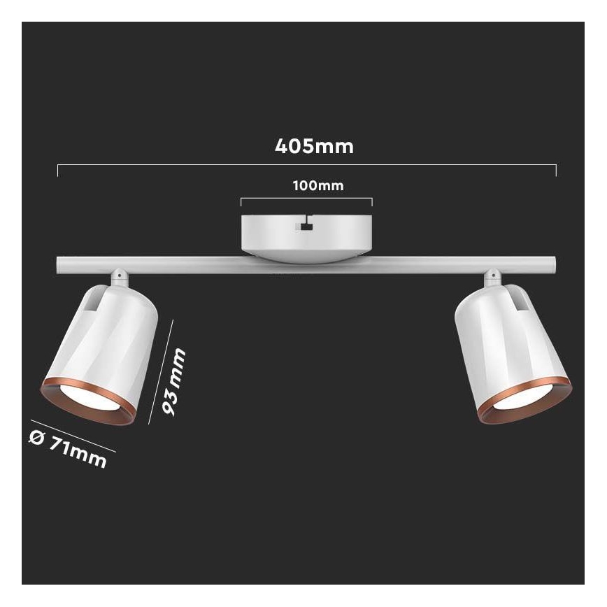 LED Spotlámpa 2xLED/5W/230V 4000K fehér