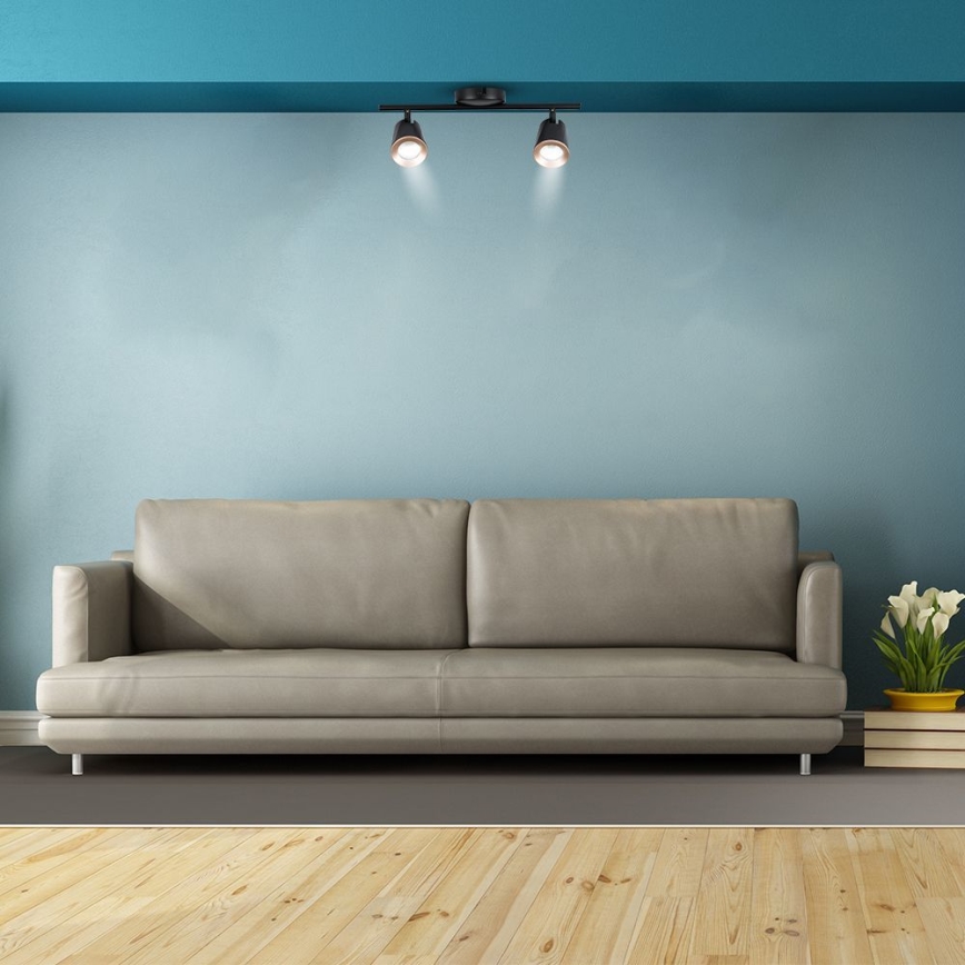 LED Spotlámpa 2xLED/5W/230V 4000K fekete