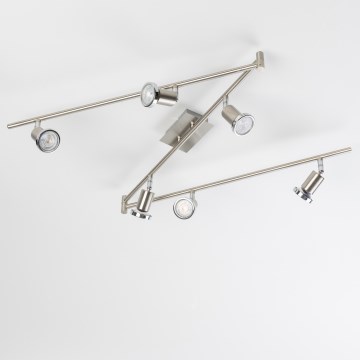 LED spotlámpa 6x GU10/5W/230V matt króm