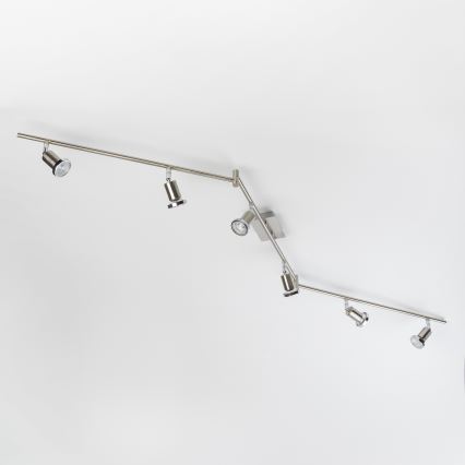 LED spotlámpa 6x GU10/5W/230V matt króm