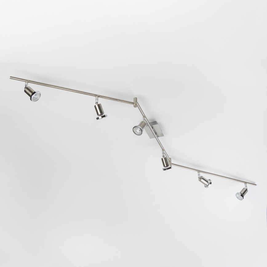 LED spotlámpa 6x GU10/5W/230V matt króm