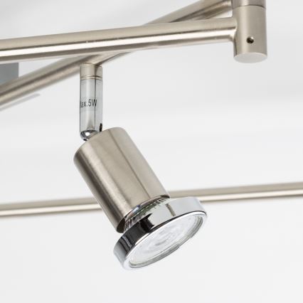 LED spotlámpa 6x GU10/5W/230V matt króm