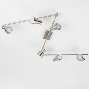 LED spotlámpa 6xE14/5W/230V matt króm