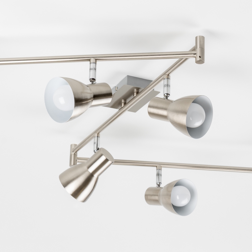 LED spotlámpa 6xE14/5W/230V matt króm