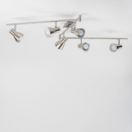 LED spotlámpa 6xE14/5W/230V matt króm