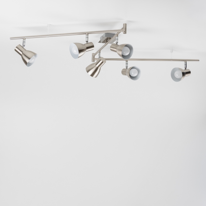 LED spotlámpa 6xE14/5W/230V matt króm