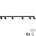 LED Spotlámpa ANGIE 6xGU10/6W/230V fekete