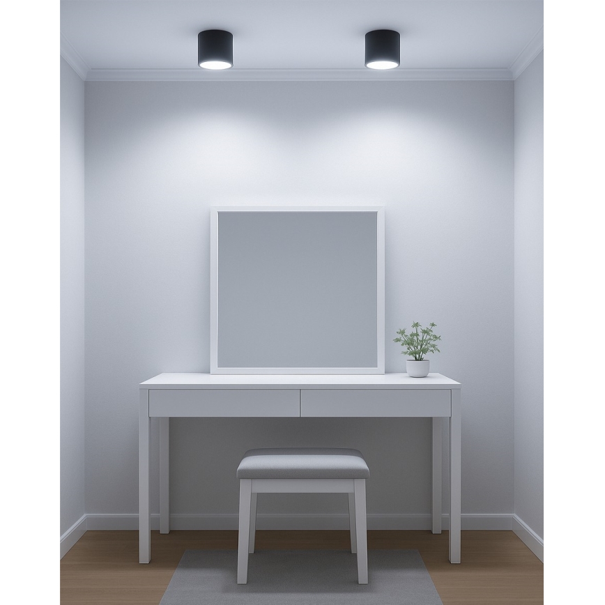 LED spotlámpa LED/10W/230V 3000/4000/6400K átm. 12 cm fekete