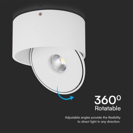 LED Rugalmas spotlámpa LED/20W/230V 3000/4000/6400K CRI 90 fehér