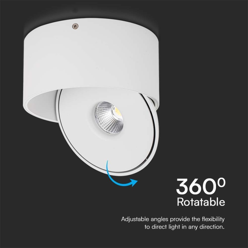 LED Rugalmas spotlámpa LED/20W/230V 3000/4000/6400K CRI 90 fehér