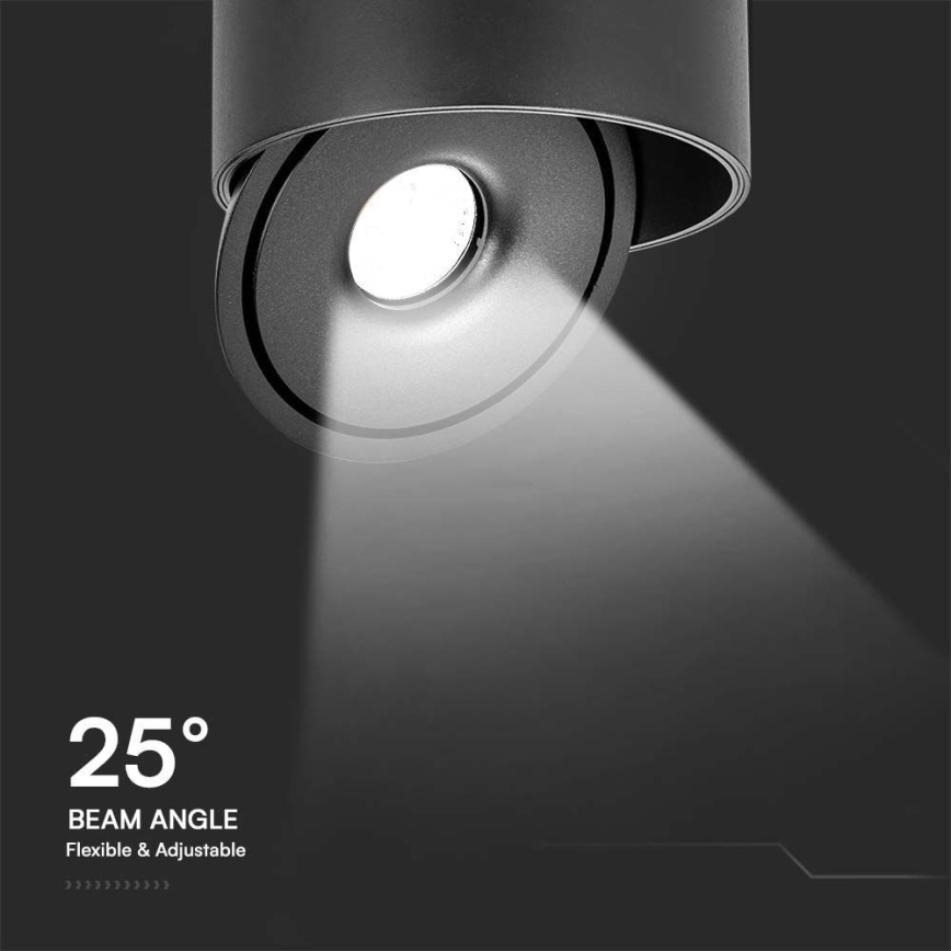 LED Rugalmas spotlámpa LED/20W/230V 3000/4000/6400K CRI 90 fekete