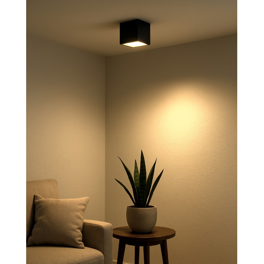 LED spotlámpa LED/5W/230V 3000/4000/6400K 7,5x7,5 cm fekete