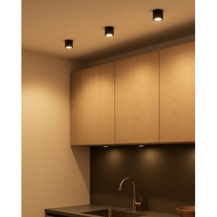 LED spotlámpa LED/5W/230V 3000/4000/6400K átm. 7,5 cm fekete