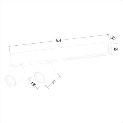 LED Spotlámpa MAGNET LED/5W/230V + 2xGU10/60W 3000/4000K fehér