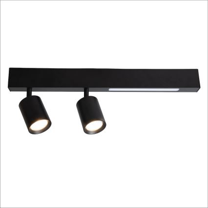 LED Spotlámpa MAGNET LED/5W/230V + 2xGU10/60W 3000/4000K fekete