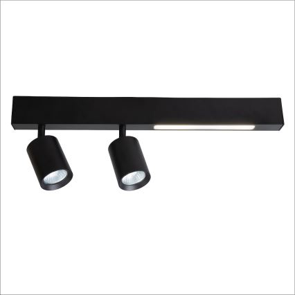 LED Spotlámpa MAGNET LED/5W/230V + 2xGU10/60W 3000/4000K fekete