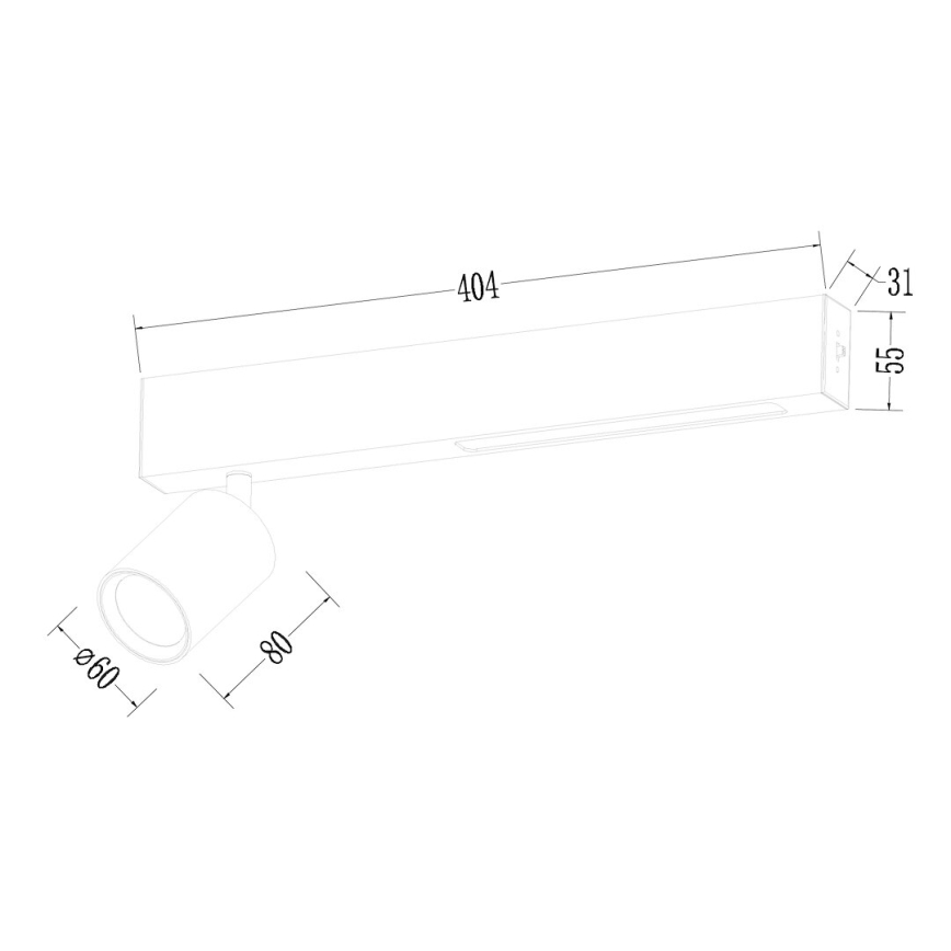 LED Spotlámpa MAGNET LED/5W/230V + 2xGU10/60W 3000/4000K fekete