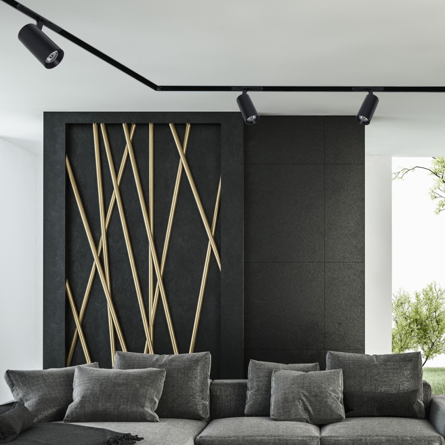 LED spotlámpa mágneses sínrendszerhez LED/10W/48V fekete