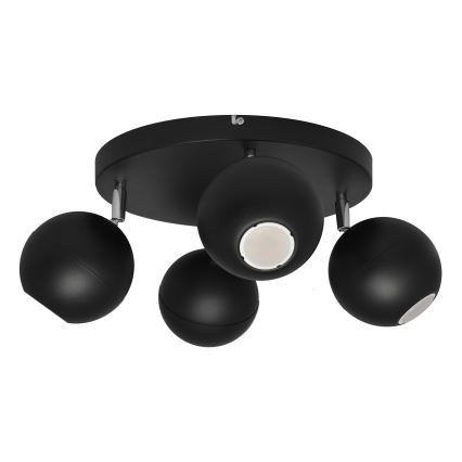 LED Spotlámpa MIDWAY 4xGU10/6,5W/230V fekete