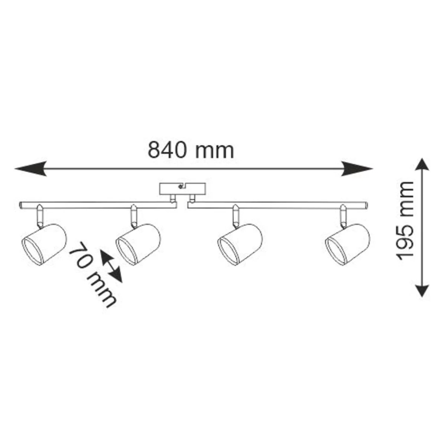 LED Spotlámpa RAWI 4xLED/4,2W/230V fehér