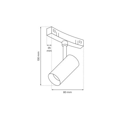 LED Spotlámpa sínrendszerhez MAGNETIC TRACK LED/7W/48V 4000K fekete
