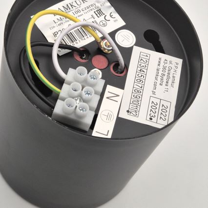 LED spotlámpa TACO 1xE27/15W/230V fekete