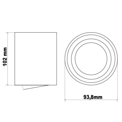 LED Spotlámpa TUBA 1xGU10/5W/230V 2700K fehér
