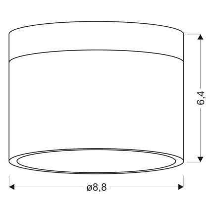 LED Spotlámpa TUBA LED/9W/230V fehér/fekete