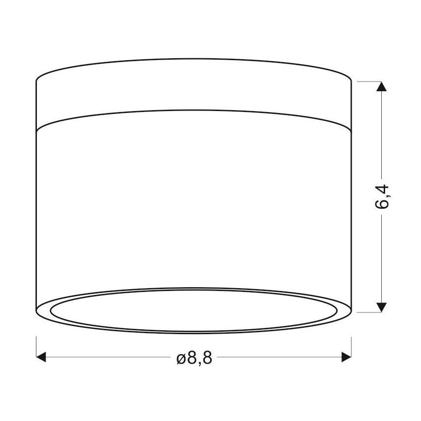 LED Spotlámpa TUBA LED/9W/230V fehér/fekete