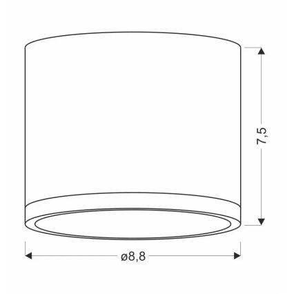LED spotlámpa TUBA LED/9W/230V fekete/arany