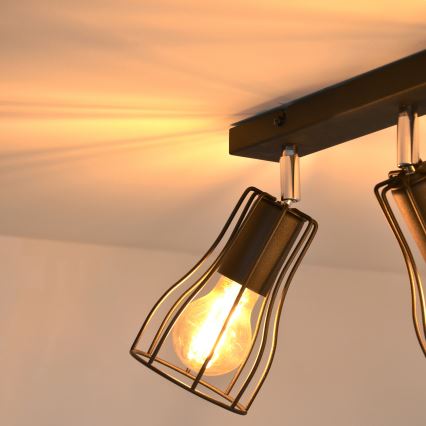 LED Spotlámpa TUBE II 3xE27/15W/230V fekete