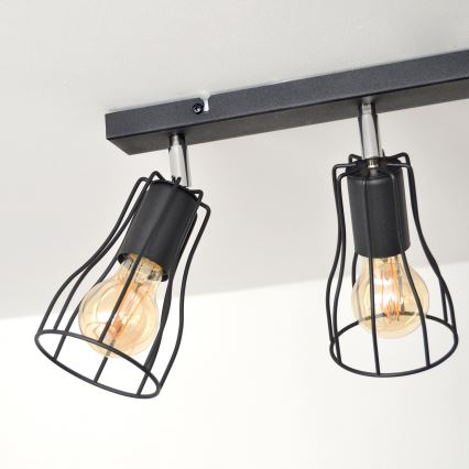 LED Spotlámpa TUBE II 3xE27/15W/230V fekete