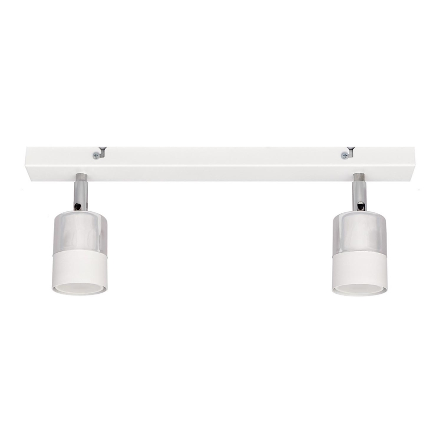 LED Spotlámpa TUBSSON 2xGU10/4,8W/230V fehér/fényes króm