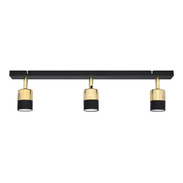 LED Spotlámpa TUBSSON 3xGU10/4,8W/230V fekete/arany