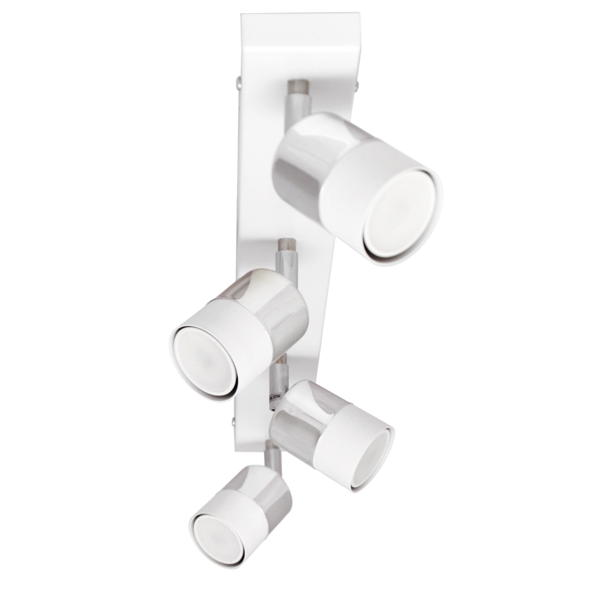 LED Spotlámpa TUBSSON 4xGU10/4,8W/230V fehér/fényes króm
