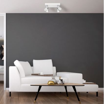 LED Spotlámpa TUBSSON 4xGU10/4,8W/230V fehér/fényes króm