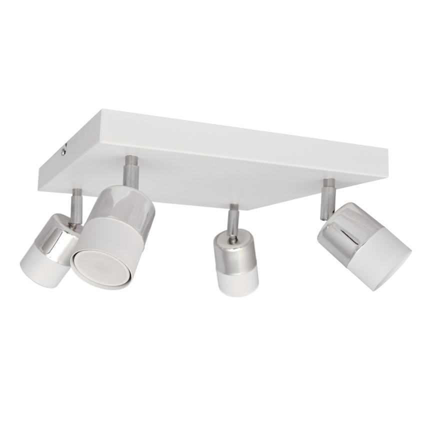 LED Spotlámpa TUBSSON 4xGU10/4,8W/230V fehér/fényes króm