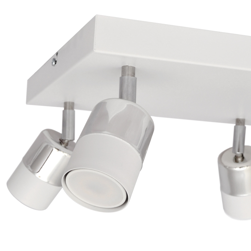 LED Spotlámpa TUBSSON 4xGU10/4,8W/230V fehér/fényes króm