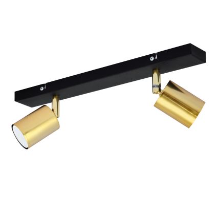 LED Spotlámpa TUNE 2xGU10/4,8W/230V arany/fekete