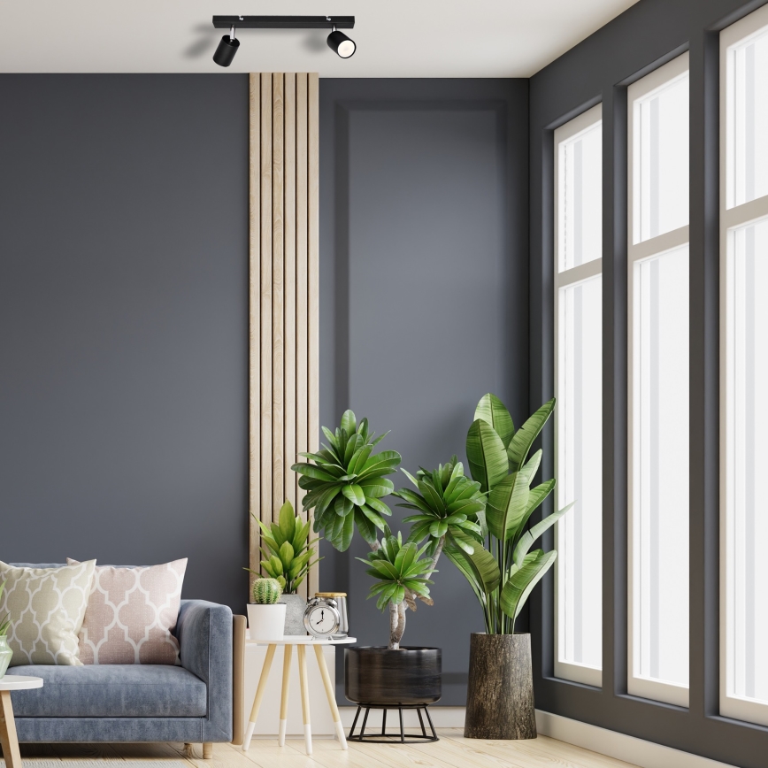 LED Spotlámpa TUNE 2xGU10/4,8W/230V fekete