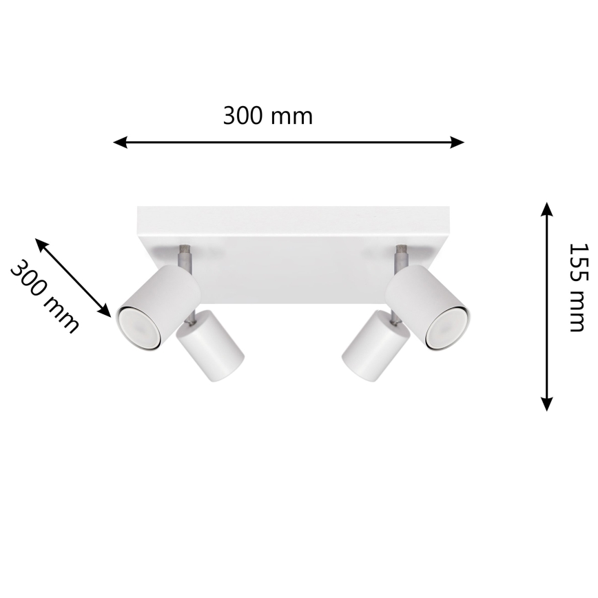 LED Spotlámpa TUNE 4xGU10/4,8W/230V fehér
