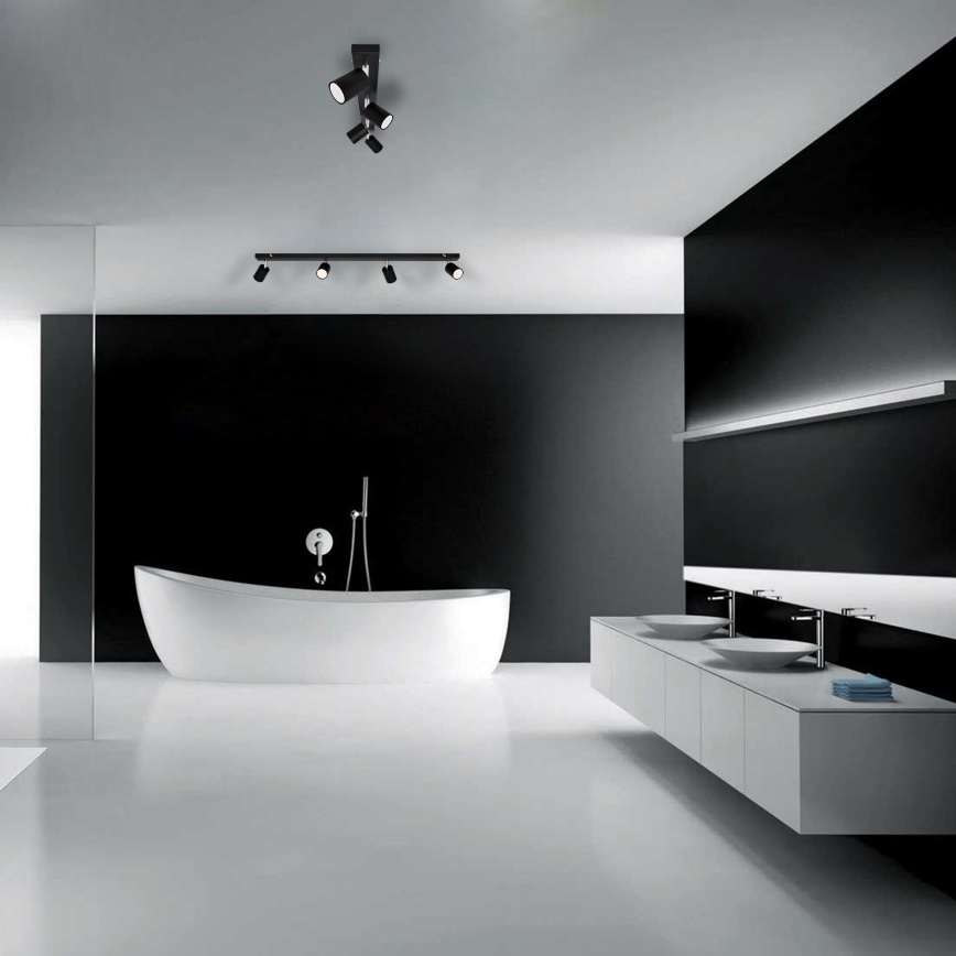 LED Spotlámpa TUNE 4xGU10/4,8W/230V fekete