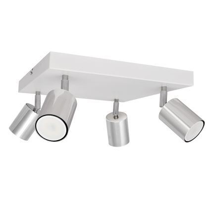 LED Spotlámpa TUNE 4xGU10/4,8W/230V matt króm/fehér