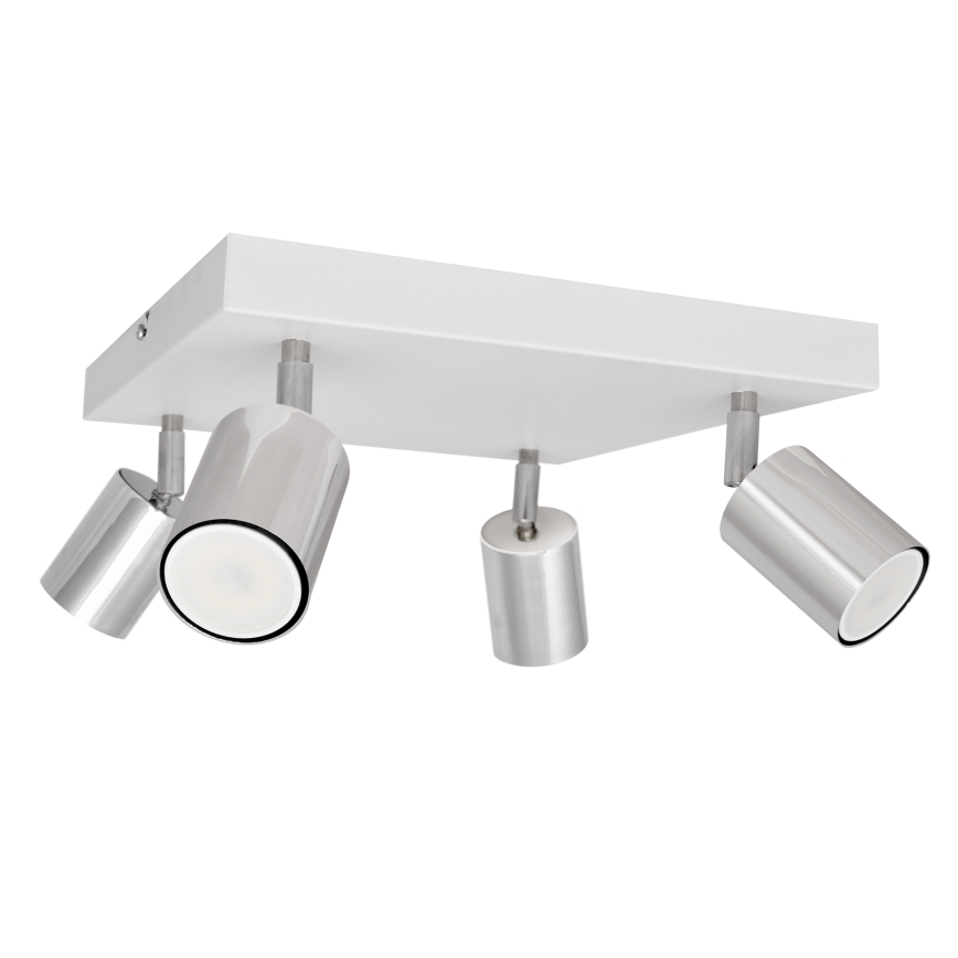 LED Spotlámpa TUNE 4xGU10/4,8W/230V matt króm/fehér