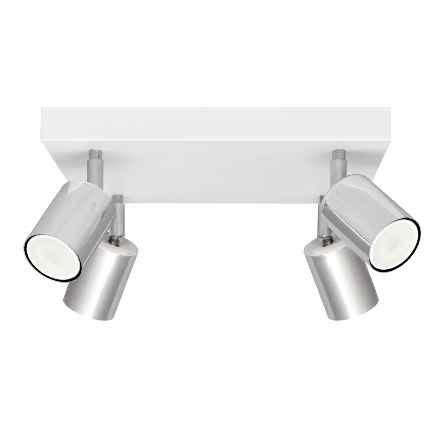 LED Spotlámpa TUNE 4xGU10/4,8W/230V matt króm/fehér