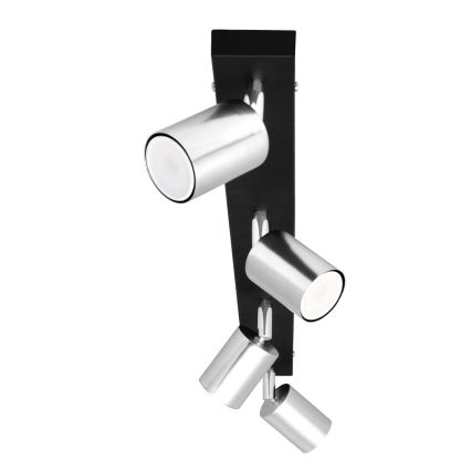 LED Spotlámpa TUNE 4xGU10/4,8W/230V matt króm/fekete