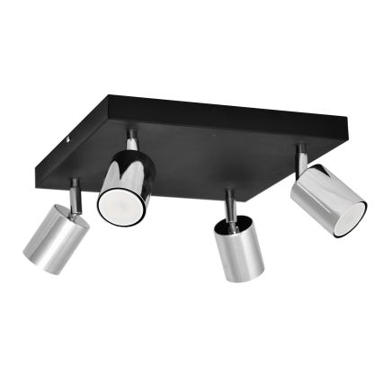 LED Spotlámpa TUNE 4xGU10/4,8W/230V matt króm/fekete